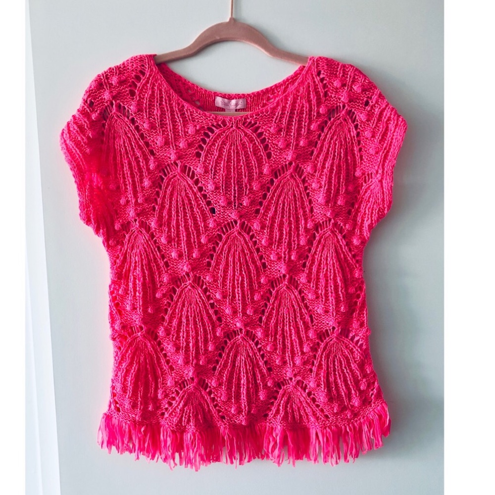 Lilly Pulitzer Cassis Crochet Top